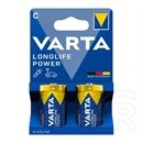 Varta longlife tartós elem (c, lr14, 1.5v, alkáli) 2db/csomag