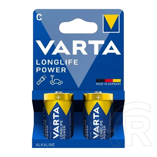 Varta longlife tartós elem (c, lr14, 1.5v, alkáli) 2db/csomag