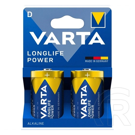 Varta longlife tartós elem (d, lr20, 1.5v, alkáli) 2db/csomag