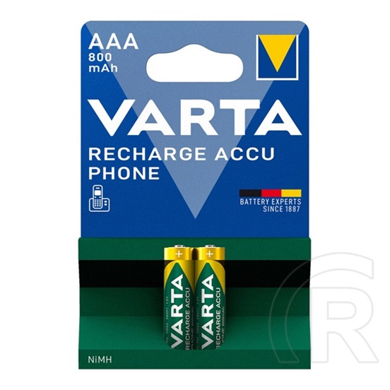 Varta recharge accu elem (aaa, 1.2v, 800mah ni-mh, újratölthető) 2db/csomag