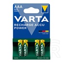 Varta recharge accu power elem (aaa, 1.2v, 800mah ni-mh, újratölthető) 4db/csomag