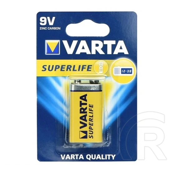 Varta superlife tartós elem (6lr61, 9v, cink-szén) 1db/csomag