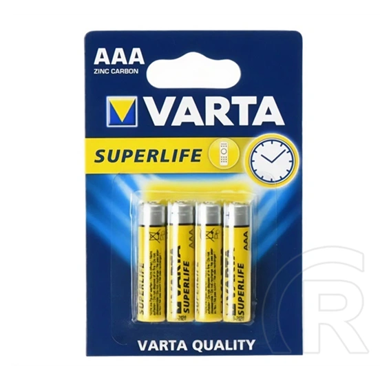 Varta tartós elem (aaa, r03, 1.5v, cink-szén) 4db/csomag