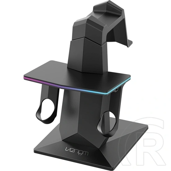 Venom Meta Quest 2/3/3S tartó állvány VS4215 (USB-C töltőkábel, 2 kontrollertartó, beépített vezérlés, 7 színű világítás