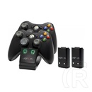 Venom Xbox 360 dupla töltőállomás (2 akkumulátor, fekete)