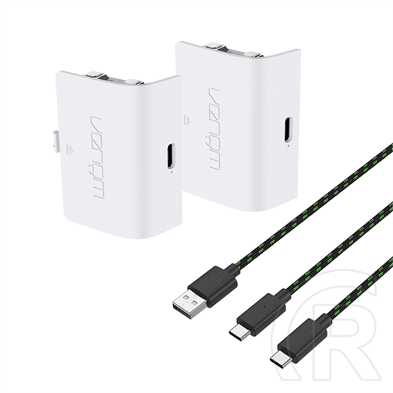 Venom Xbox Series S/X akkucsomag (2x850 mAh, 3 m töltőkábel, fehér)
