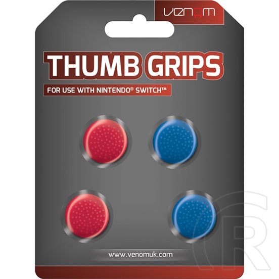 Venom thumb grips (4 db, piros, kék, Nintendo Switch, VS4918)