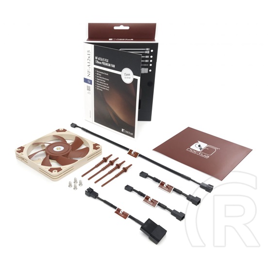 Noctua NF-A12x15 FLX  Hűtő ventilátor (120 mm, 950-1850 rpm, 10.2 dB - 23,9 dB)