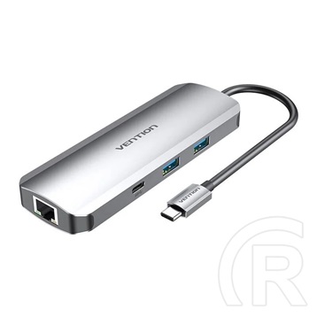 Vention USB-C Docking Station (USB-C -> HDMI/USB-C Gen 1/USB3.0x2/RJ45/SD/TF/TRRS 3.5mm/PD (0,15m)