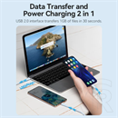 Vention USB 2.0 kábel (C dugó / C dugó, 1,5 m, szilikon, zöld)