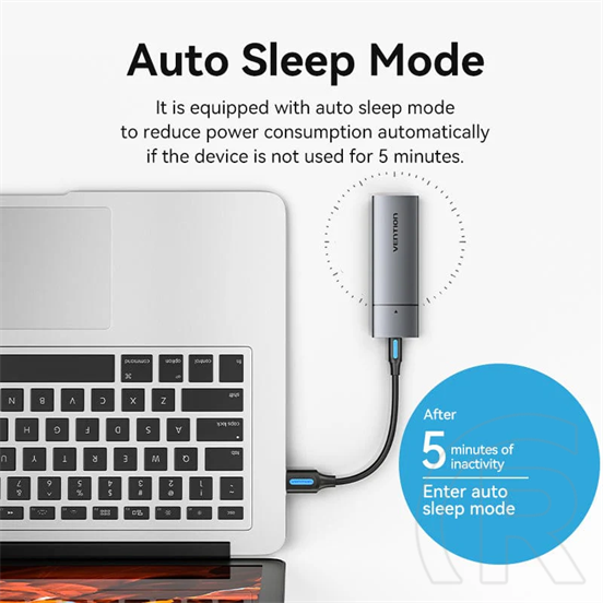 Vention külső ház (M.2, 2230-2280, USB 3.1 Type-c, ezüst)