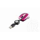 Verbatim Go Mini optikai egér (USB, ezüst-ciklámen)