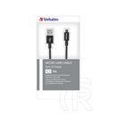 Verbatim USB 2.0 kábel (A dugó / micro-B dugó, 1 m, fekete)