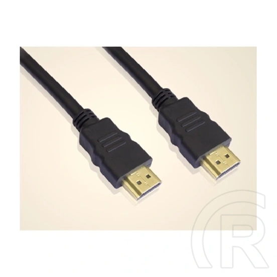 WIRETEK HDMI összekötő kábel (2 m, v2.0, aranyozott, fekete)