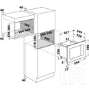 Whirlpool WMF200G beépíthető mikrohullámú sütő fekete-szürke