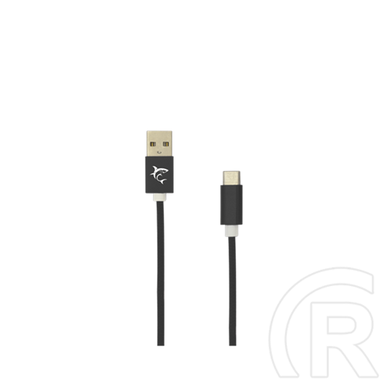 White Shark ADDER-2 USB kábel (USB A dugó / USB C dugó, 2 m, 480 Mbps, fekete)