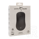 White Shark AERO-B WGM-5015B vezeték nélküli gamer egér (6 gombos, 10.000 DPI, optikai, fekete)