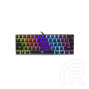 White Shark ASHIKO GK-2202-2/B/BL-US billentyűzet (angol, USB, mechanikus, 61 billentyűs, kék switch, fekete)
