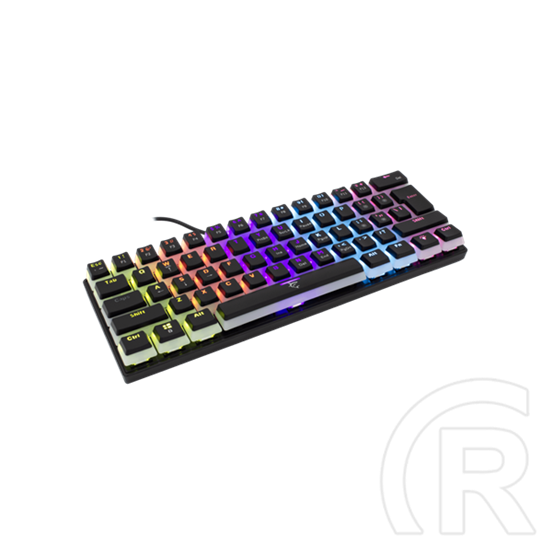White Shark ASHIKO GK-2202-2/B/BL-US billentyűzet (angol, USB, mechanikus, 61 billentyűs, kék switch, fekete)