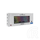 White Shark ASHIKO GK-2202-2/B/BL-US billentyűzet (angol, USB, mechanikus, 61 billentyűs, kék switch, fekete)