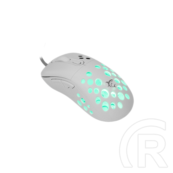White Shark AZRAEL-W vezetékes gamer egér (optikai, 7200 DPI, 6 gomb, RGB, USB, 1,5 m, fehér)