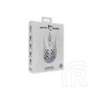 White Shark AZRAEL-W vezetékes gamer egér (optikai, 7200 DPI, 6 gomb, RGB, USB, 1,5 m, fehér)
