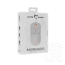 White Shark Bagdemagus W GM-5010W gamer egér (optikai, 6 gomb, 7200 DPI, RGB, fehér)