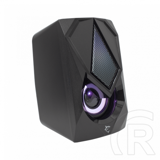 White Shark Beat RGB vezetékes hangszóró (2.0, 6 W, RGB, 3,5 mm jack, USB táp, fekete)