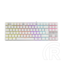 White Shark COMMANDOS GK-2106W/R-US billentyűzet (US, mechanikus Glory Red switch, 87 gomb, tenkeyless, USB 2.0, LED, fe