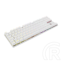 White Shark COMMANDOS GK-2106W/R-US billentyűzet (US, mechanikus Glory Red switch, 87 gomb, tenkeyless, USB 2.0, LED, fe