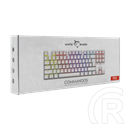 White Shark COMMANDOS GK-2106W/R-US billentyűzet (US, mechanikus Glory Red switch, 87 gomb, tenkeyless, USB 2.0, LED, fe
