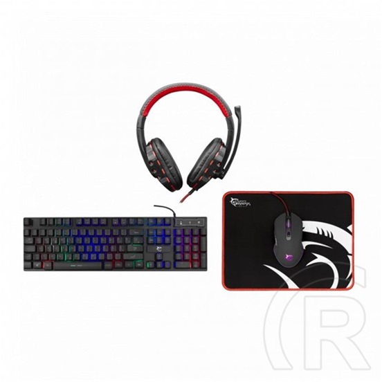 White Shark Cheyenne gamer combo 3in1 (Billentyűzet, egér, fejhallgató, HU, fekete)