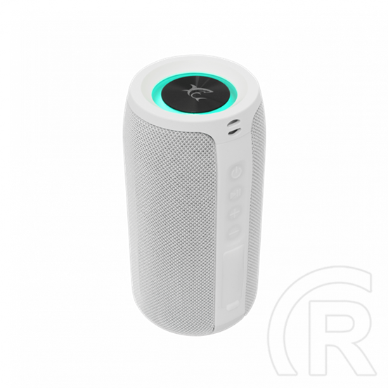 White Shark Conga bluetooth hordozható hangszóró (v5.0, 1800 mAh belső akku, 10 W, TWS, 4-6 óra, fehér)