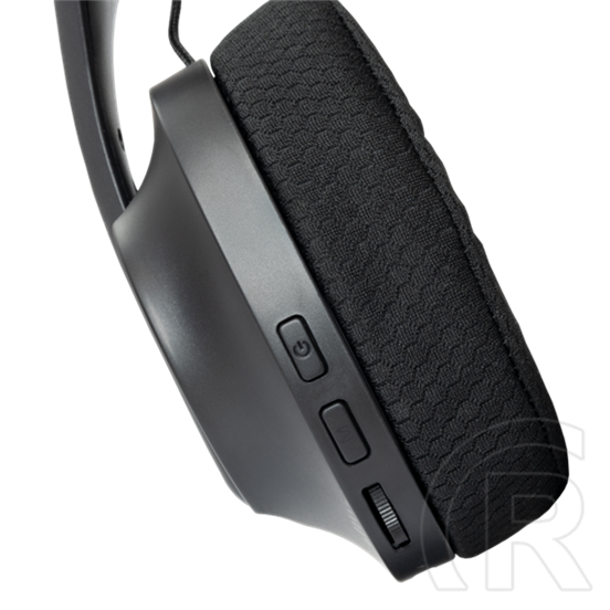 White Shark Falcon-B GH-2441B vezeték nélküli gamer fejhallgató sztereo (mikrofon, USB-C töltés, 3,5 mm jack, 40 mm, fek