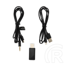 White Shark Falcon-B GH-2441B vezeték nélküli gamer fejhallgató sztereo (mikrofon, USB-C töltés, 3,5 mm jack, 40 mm, fek