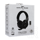 White Shark Falcon-B GH-2441B vezeték nélküli gamer fejhallgató sztereo (mikrofon, USB-C töltés, 3,5 mm jack, 40 mm, fek