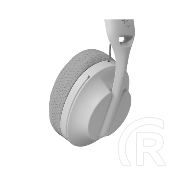 White Shark Falcon-W GH-2441W vezeték nélküli gamer fejhallgató sztereo (mikrofon, 40 mm, 3,5 mm jack, USB-C töltés, feh