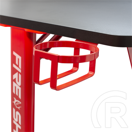White Shark Fire Shadow RGB Gamer asztal (120x60x75 cm, USB 5V, teherbírás 100 kg, fekete, piros)