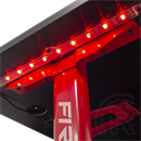 White Shark Fire Shadow RGB Gamer asztal (120x60x75 cm, USB 5V, teherbírás 100 kg, fekete, piros)