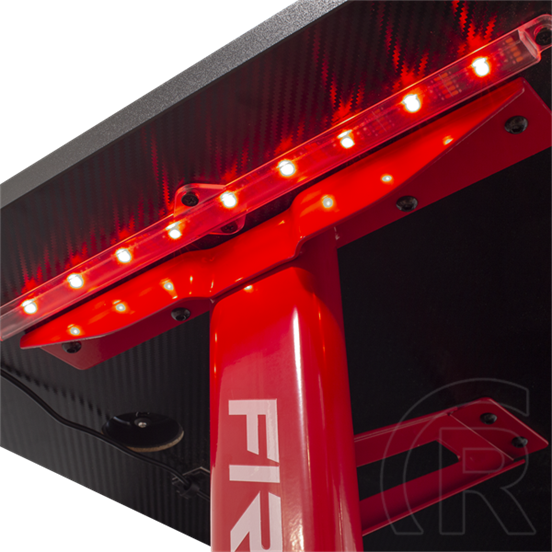 White Shark Fire Shadow RGB Gamer asztal (120x60x75 cm, USB 5V, teherbírás 100 kg, fekete, piros)