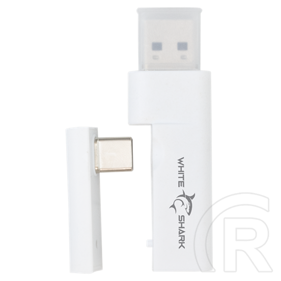 White Shark Firecrest-W WGH-2444W vezeték nélküli gamer fejhallgató (fehér, mikrofon, Bluetooth, 3,5 mm jack, 40 mm, 20