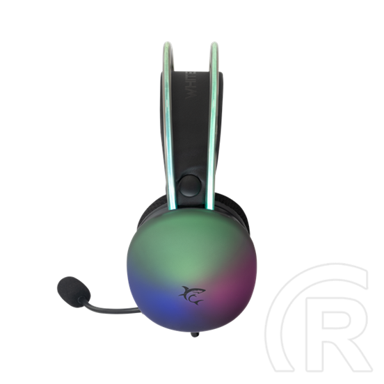 White Shark Firefly-B gamer fejhallgató (50 mm, mikrofon, RGB, 2 x 3,5 mm + USB, vezetékes, fekete)