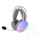 White Shark Firefly GH-2342-W gamer fejhallgató (2 x 3,5 mm + USB, mikrofon, RGB, vezetékes, fehér)