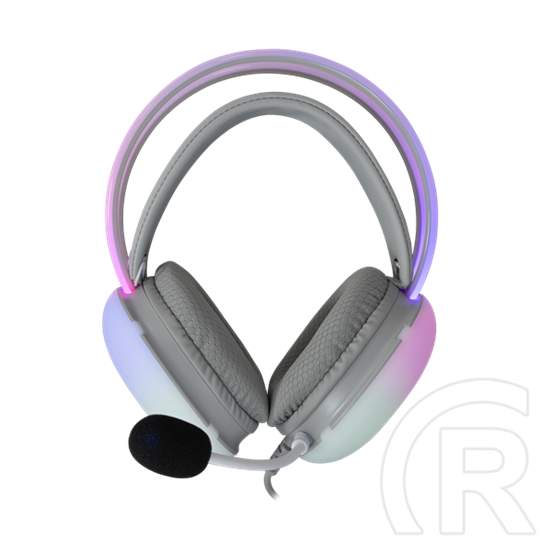 White Shark Firefly GH-2342-W gamer fejhallgató (2 x 3,5 mm + USB, mikrofon, RGB, vezetékes, fehér)