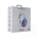 White Shark Firefly GH-2342-W gamer fejhallgató (2 x 3,5 mm + USB, mikrofon, RGB, vezetékes, fehér)
