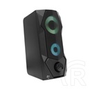 White Shark Flow RGB vezetékes hangszóró (2.0, 2x2,5W, RGB, 3,5 mm jack, USB táp, 1,35 m kábel, fekete)