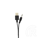 White Shark Flow RGB vezetékes hangszóró (2.0, 2x2,5W, RGB, 3,5 mm jack, USB táp, 1,35 m kábel, fekete)