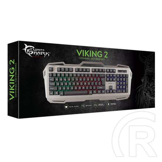 White Shark GK-1924 Viking 2 billentyűzet (HU, USB, metal)