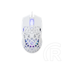 White Shark GM-5018W Caradoc-W gamer egér (vezetékes, optikai, 7 gomb, 7200 DPI, RGB, USB, fehér)