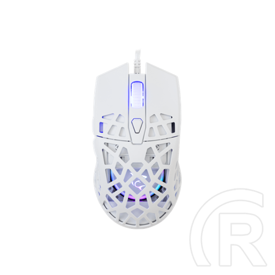 White Shark GM-5018W Caradoc-W gamer egér (vezetékes, optikai, 7 gomb, 7200 DPI, RGB, USB, fehér)